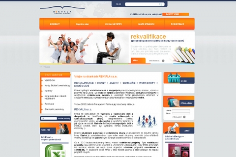 Rekvala-vzdělávání, kurzy, školení, workshopy - design webu 