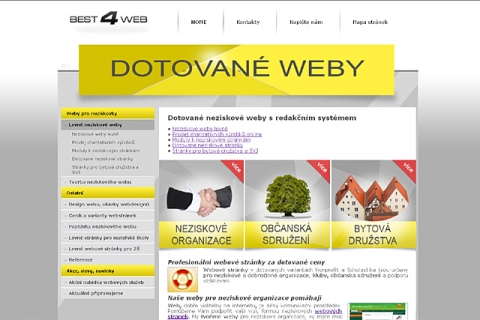 Stránky pro neziskové organizace - nový webdesign 