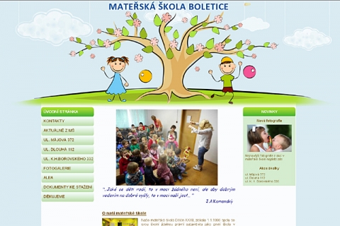 Webové stránky MŠ Boletice 
