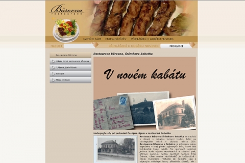 www stránky restaurace Bůrovna 