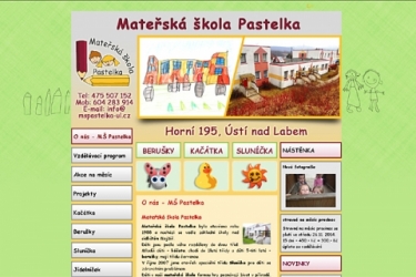 Tvorba webu MŠ Pastelka