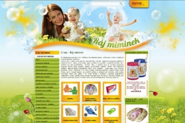 Ráj miminek  - nový design webu 